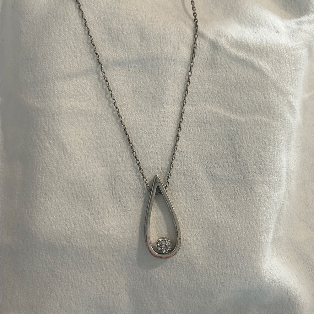 Brighton Silver Teardrop Pendant Necklace